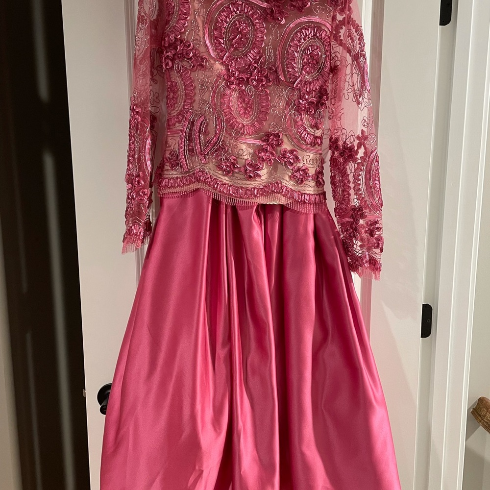 Custom made 2 piece top and skirt worn once